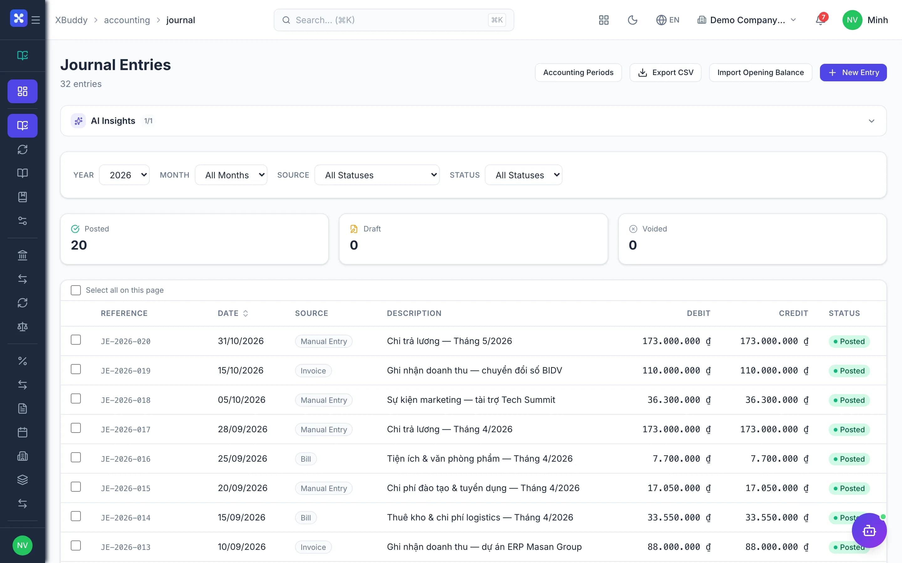Accounting — product screenshot