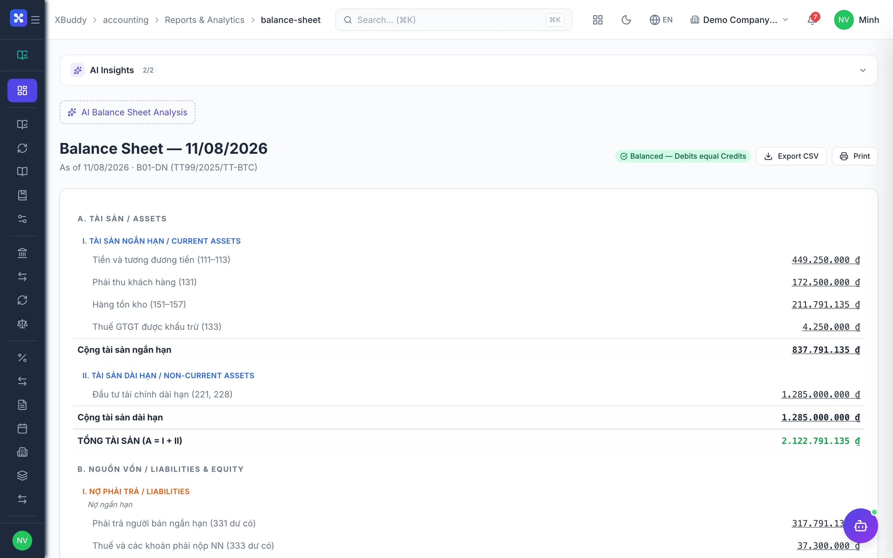 Accounting — product screenshot