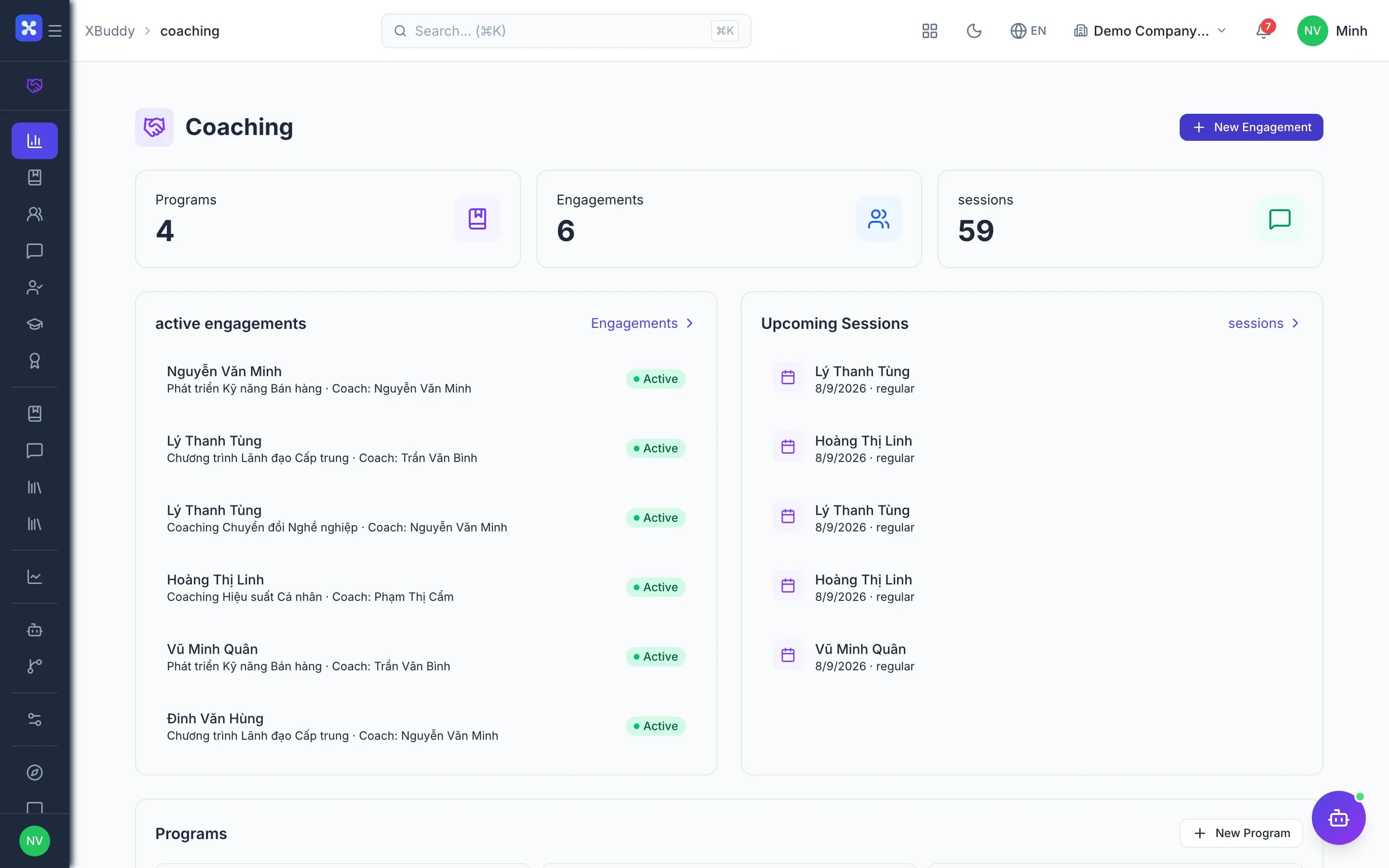 Coaching — product screenshot