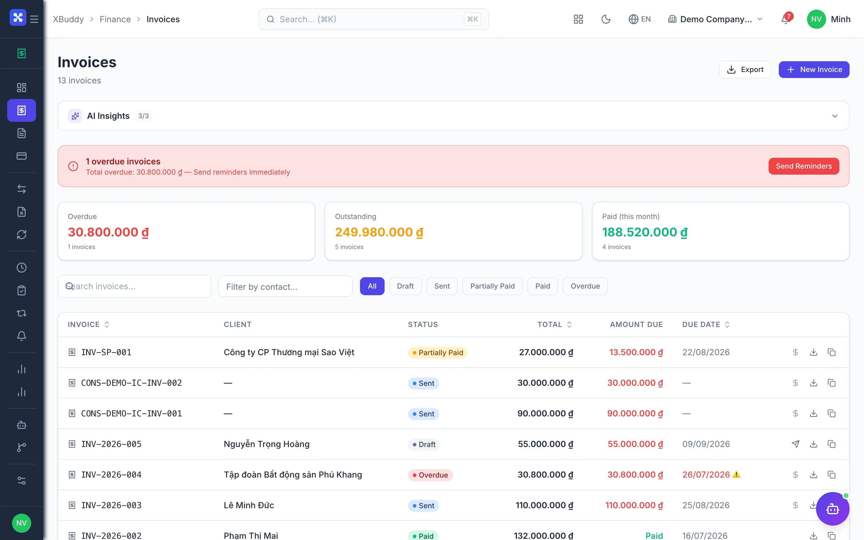 Finance — product screenshot