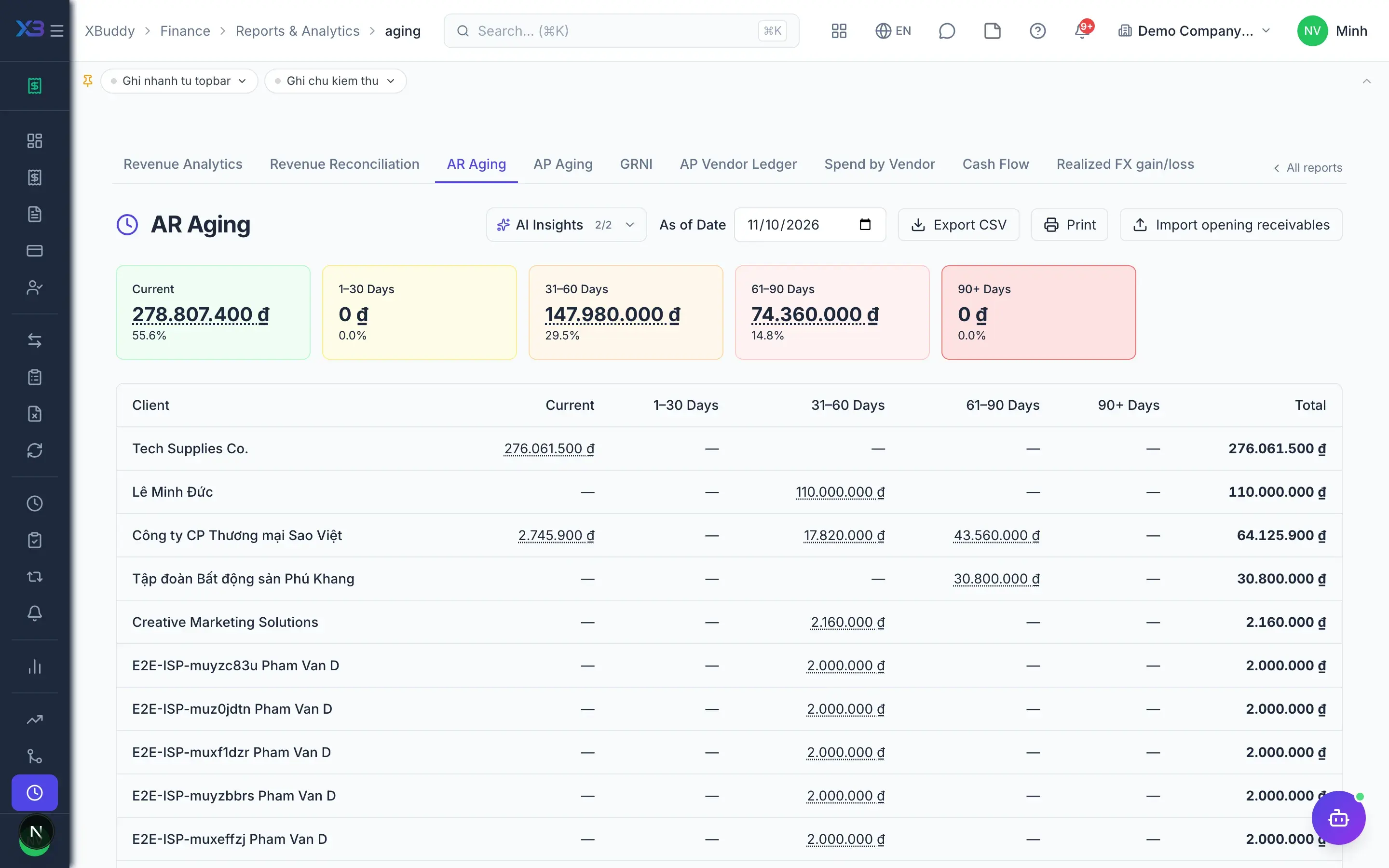 Finance — product screen