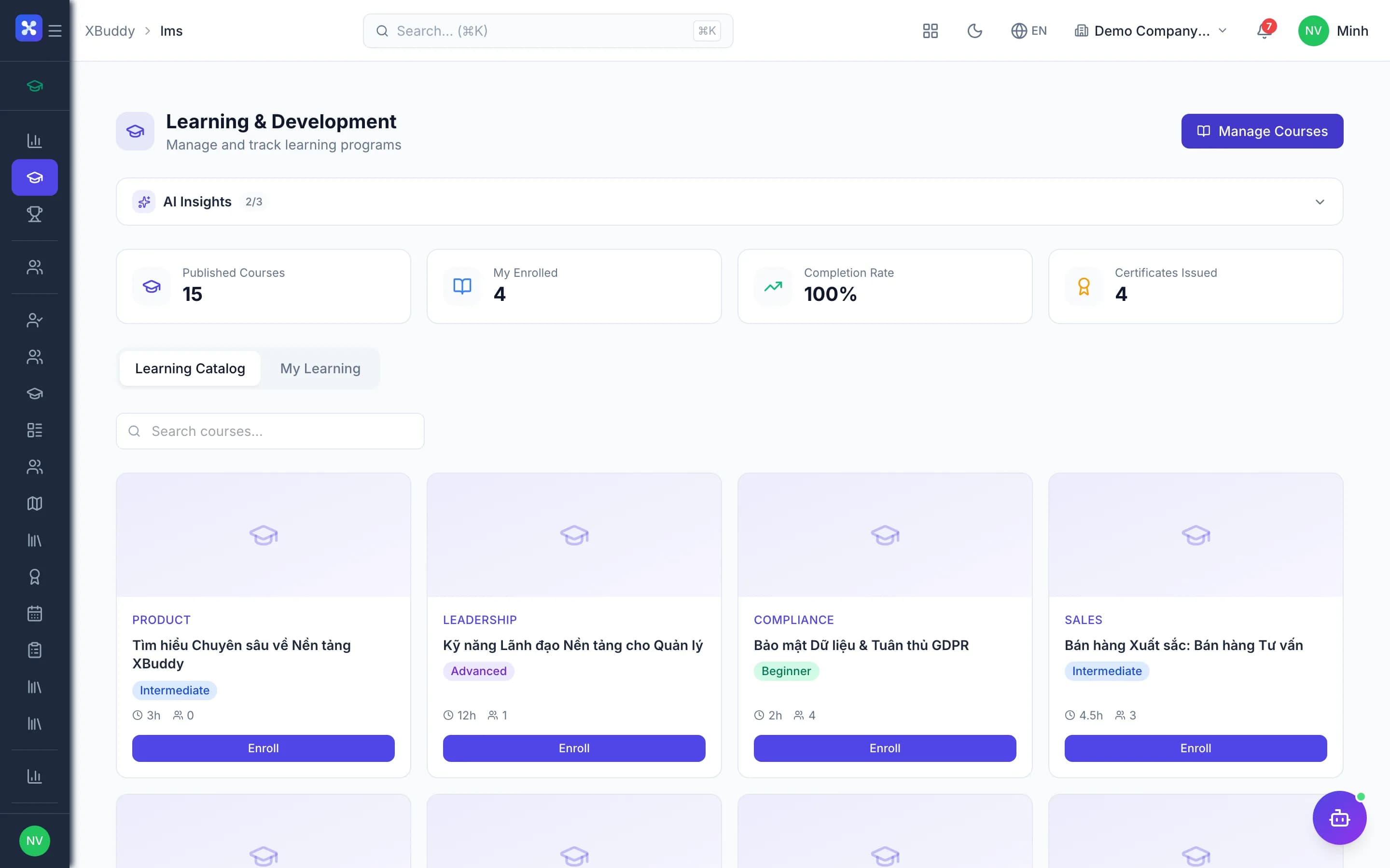 Learning — product screenshot