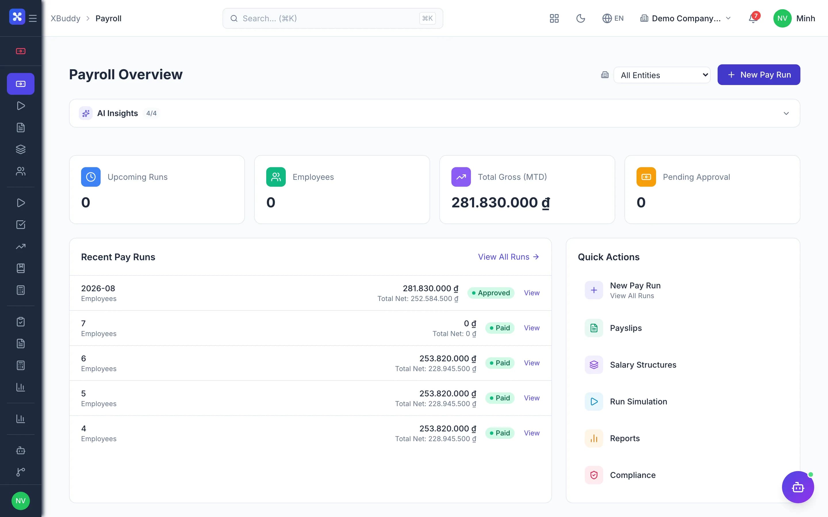 Payroll — product screenshot