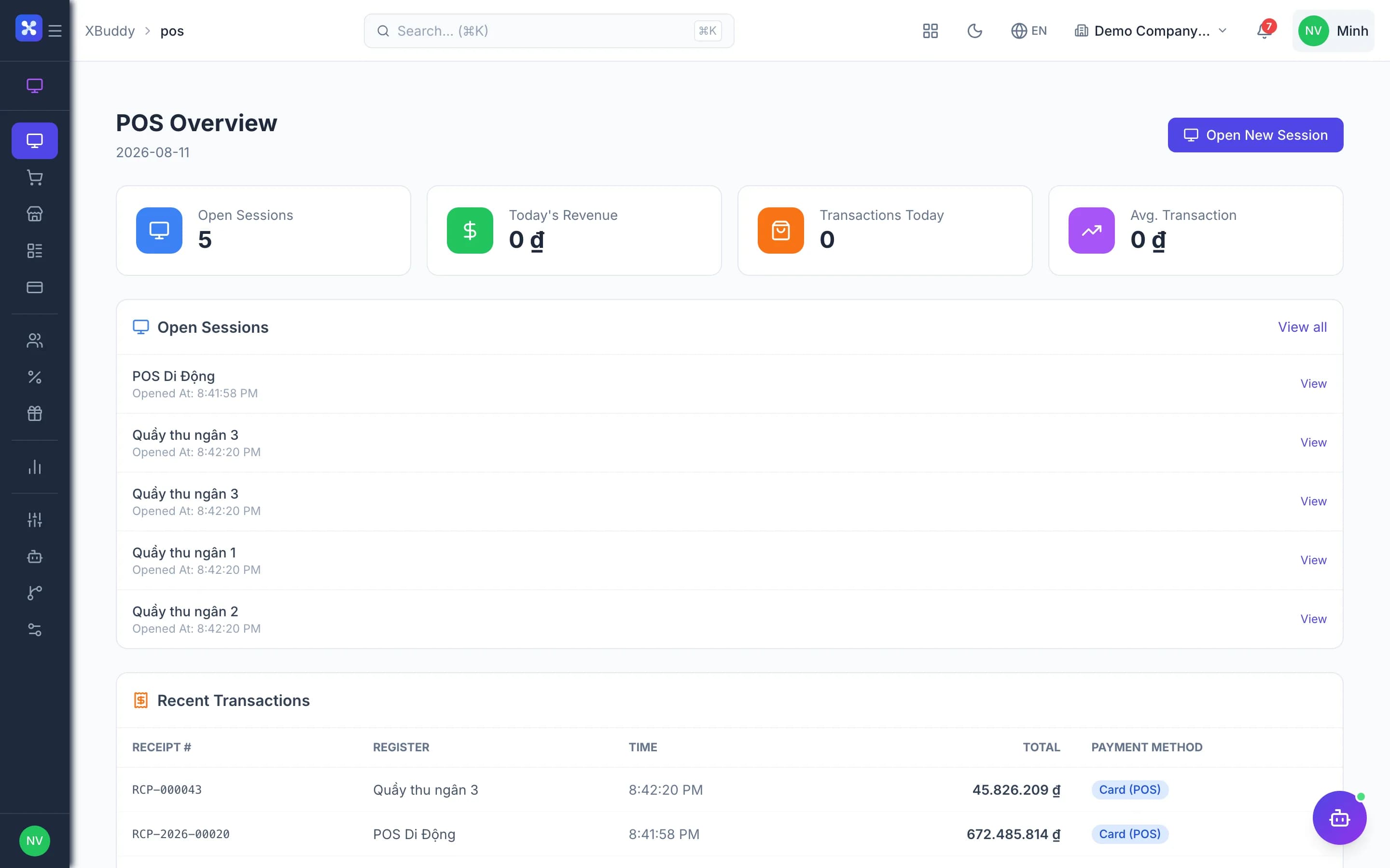Point of sale — product screenshot