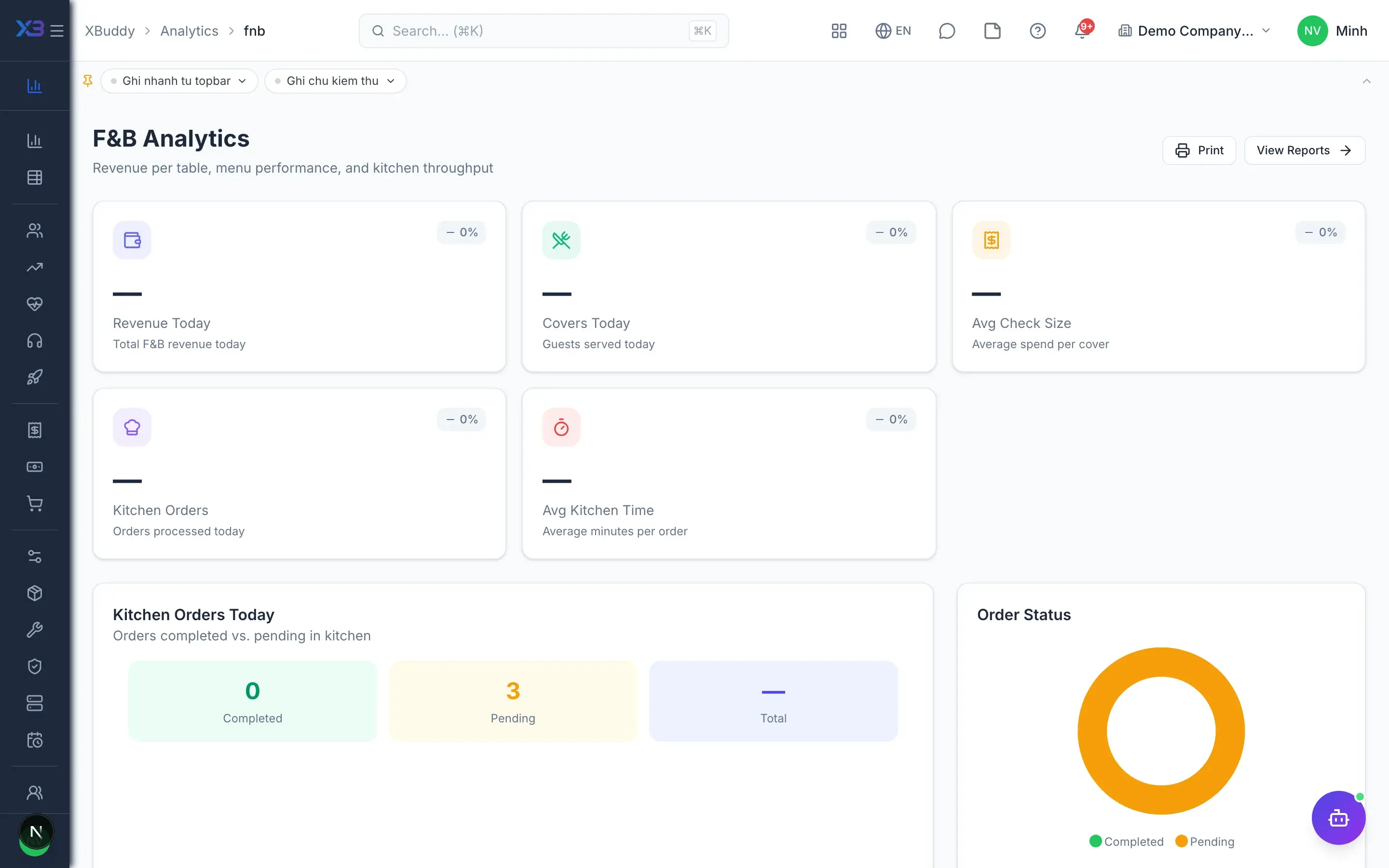 Point of sale — product screen