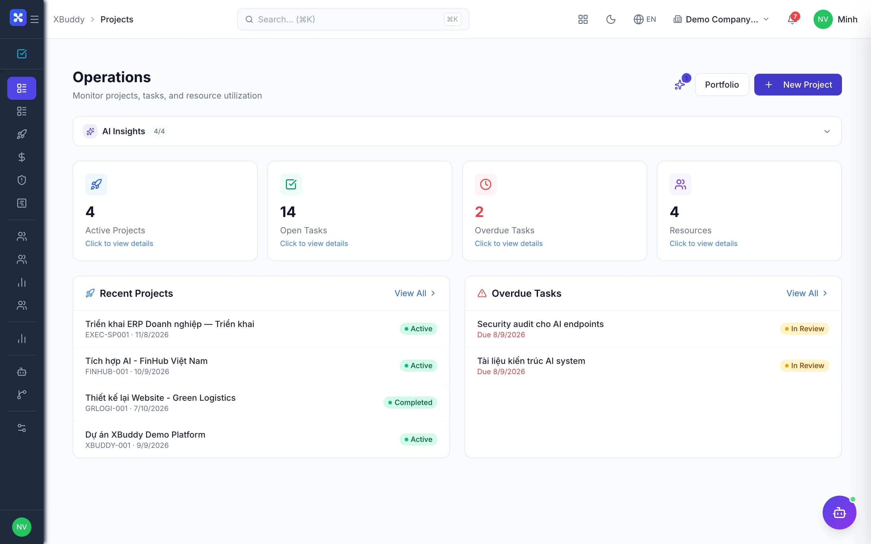 Projects — product screenshot