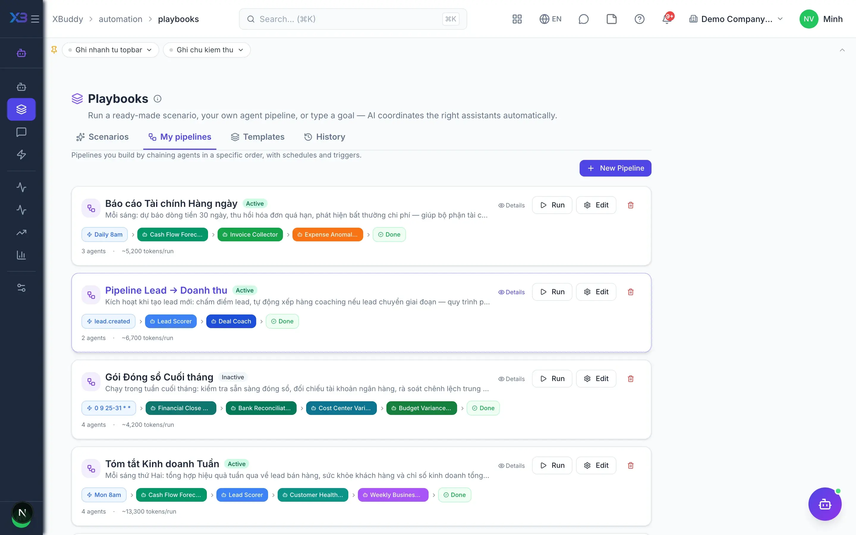 AI hub — product screen