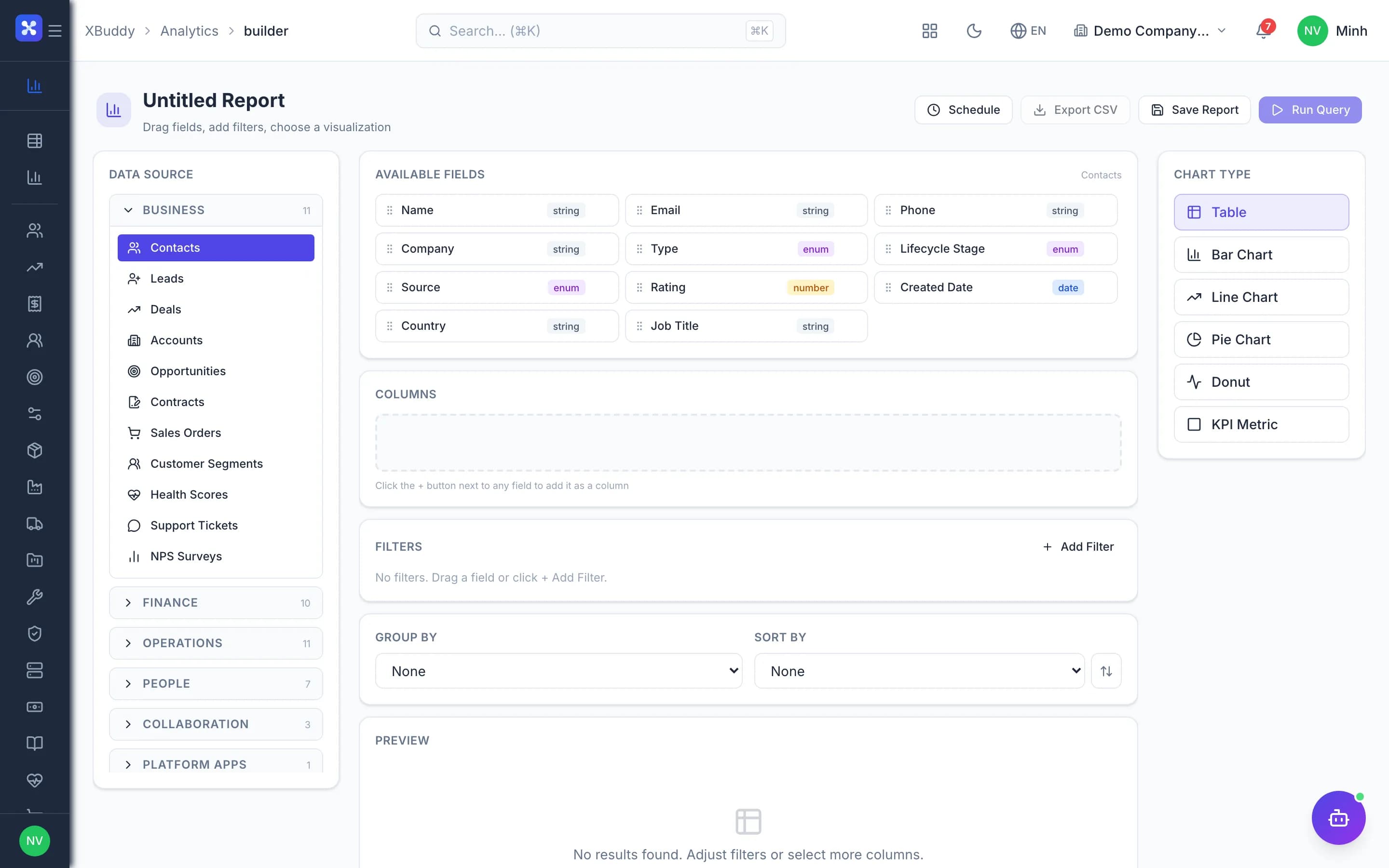 Analytics — product screenshot
