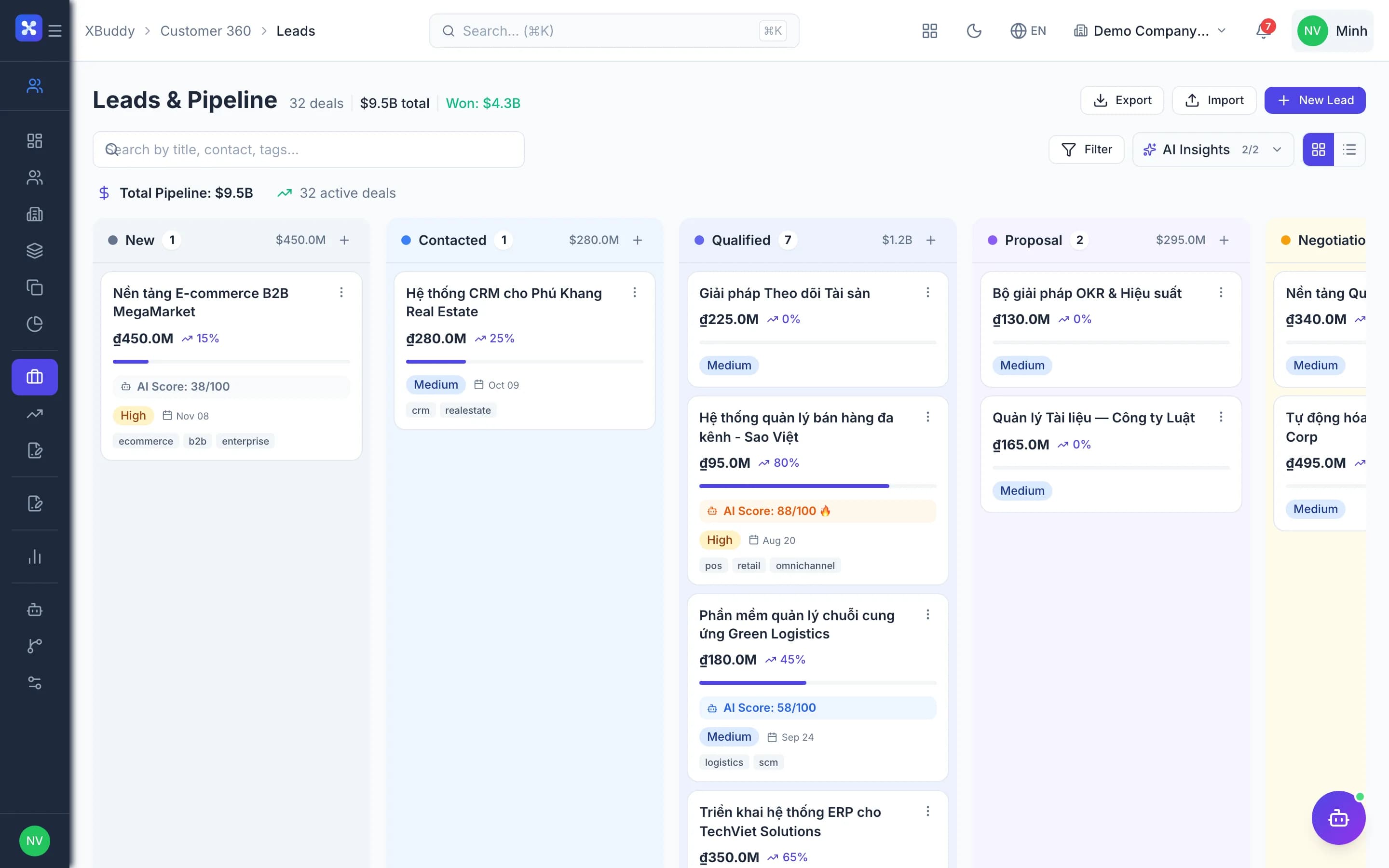 CRM — product screenshot