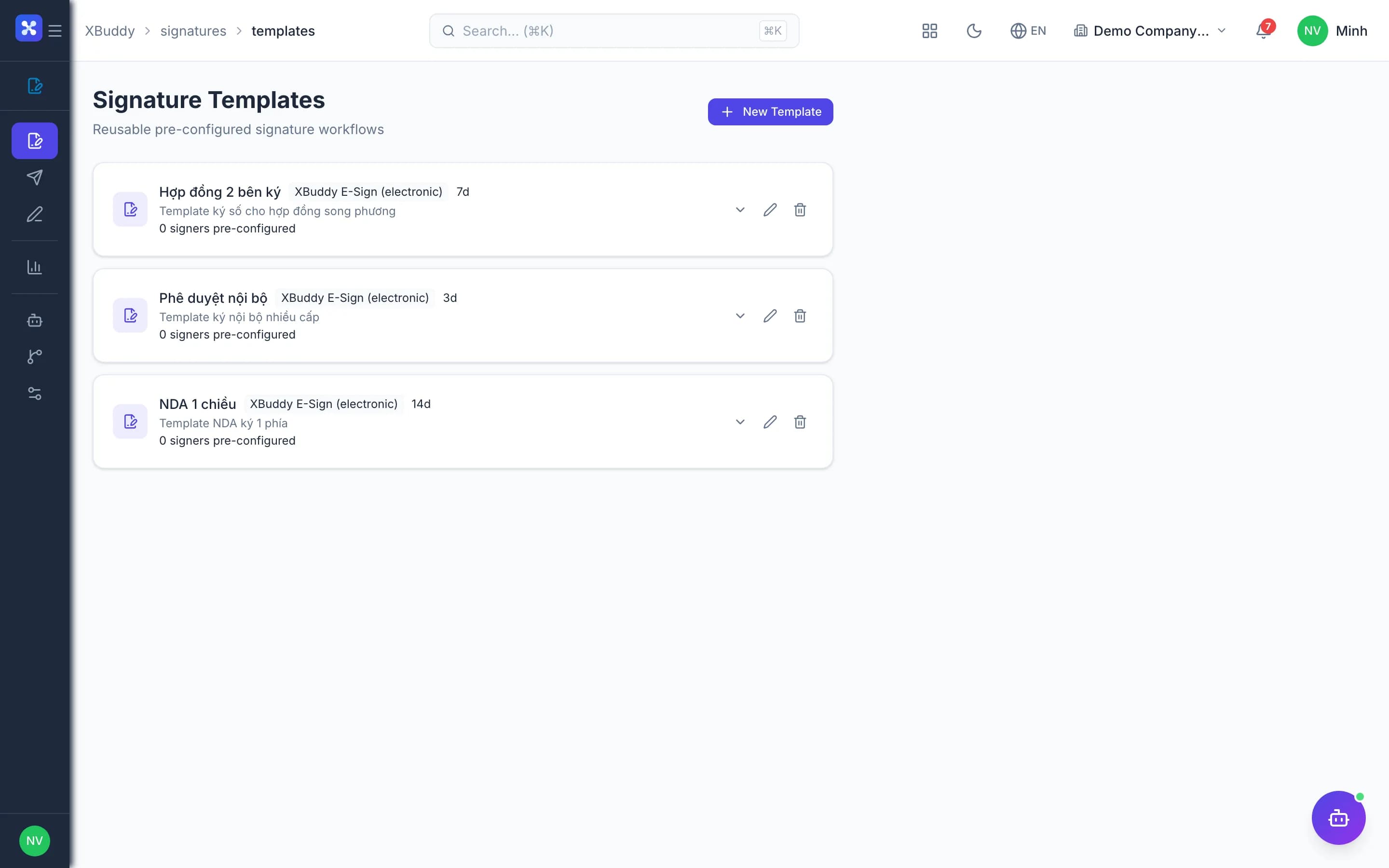 Digital signature — product screenshot