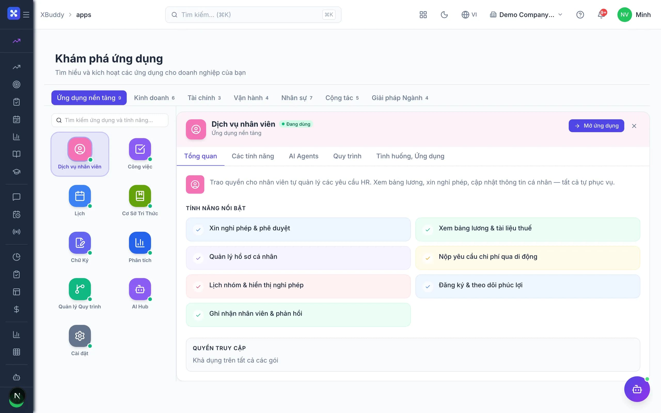 App switcher grouped by app group